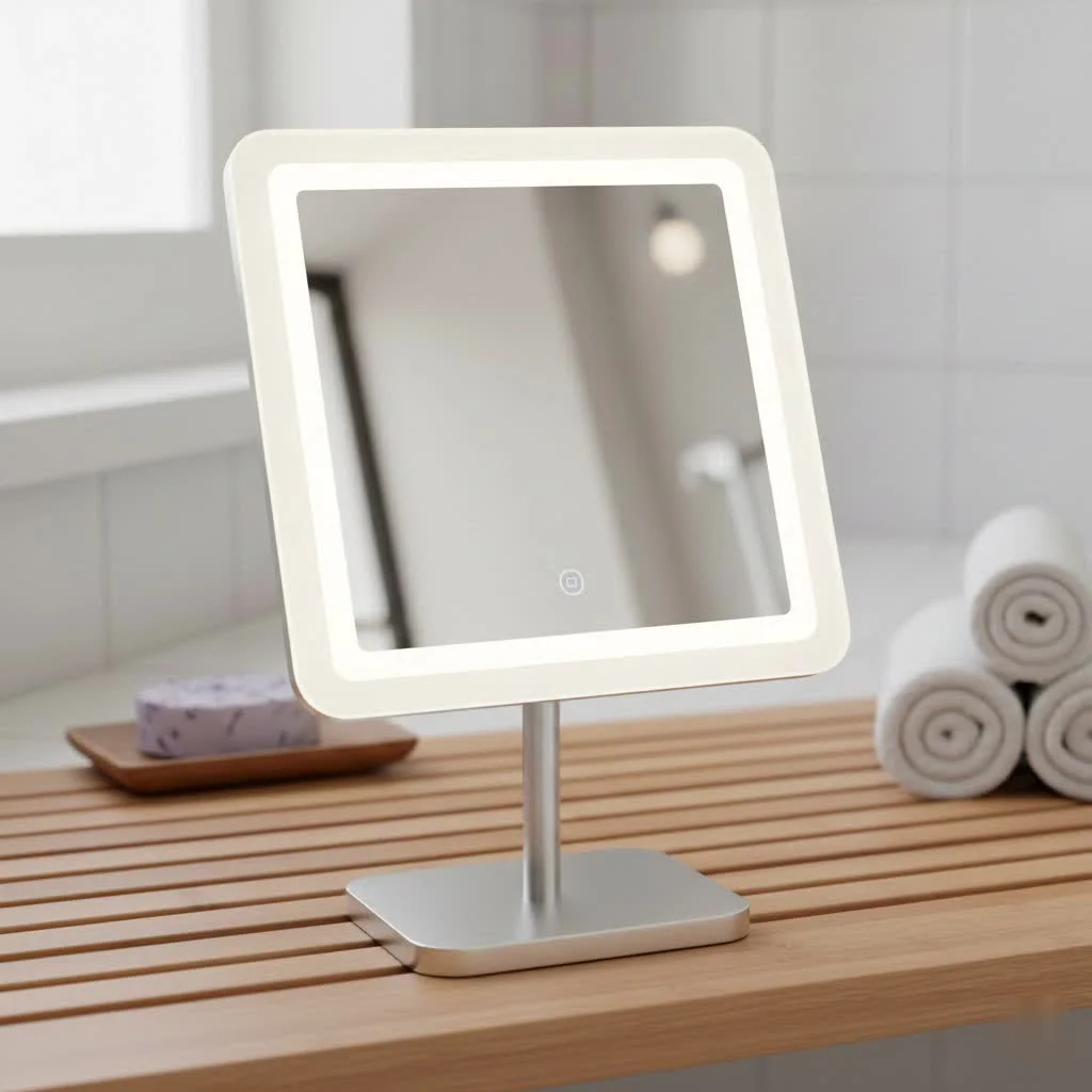 Jerdon makeup mirror with halo lighting